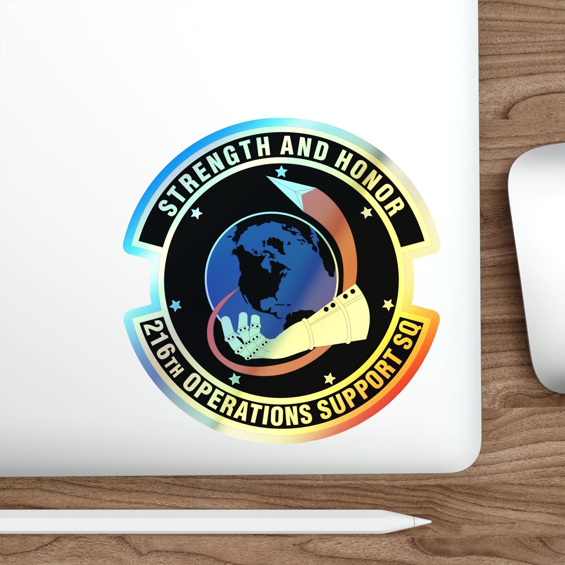 216th Operations Support Squadron (U.S. Air Force) Holographic STICKER Die-Cut Vinyl Decal-The Sticker Space