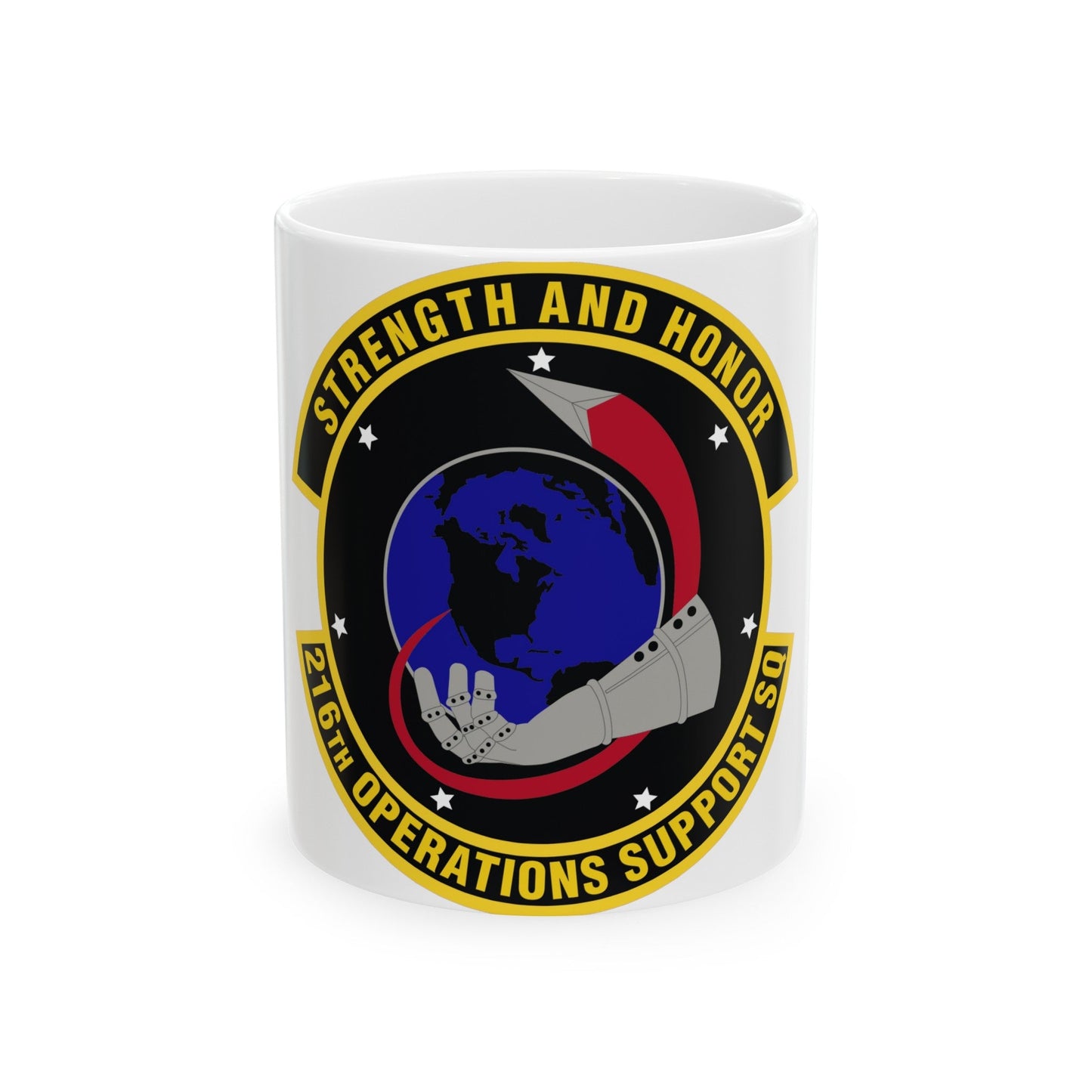 216th Operations Support Squadron (U.S. Air Force) White Coffee Mug-11oz-The Sticker Space