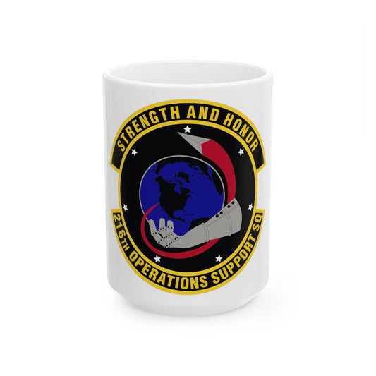 216th Operations Support Squadron (U.S. Air Force) White Coffee Mug-15oz-The Sticker Space