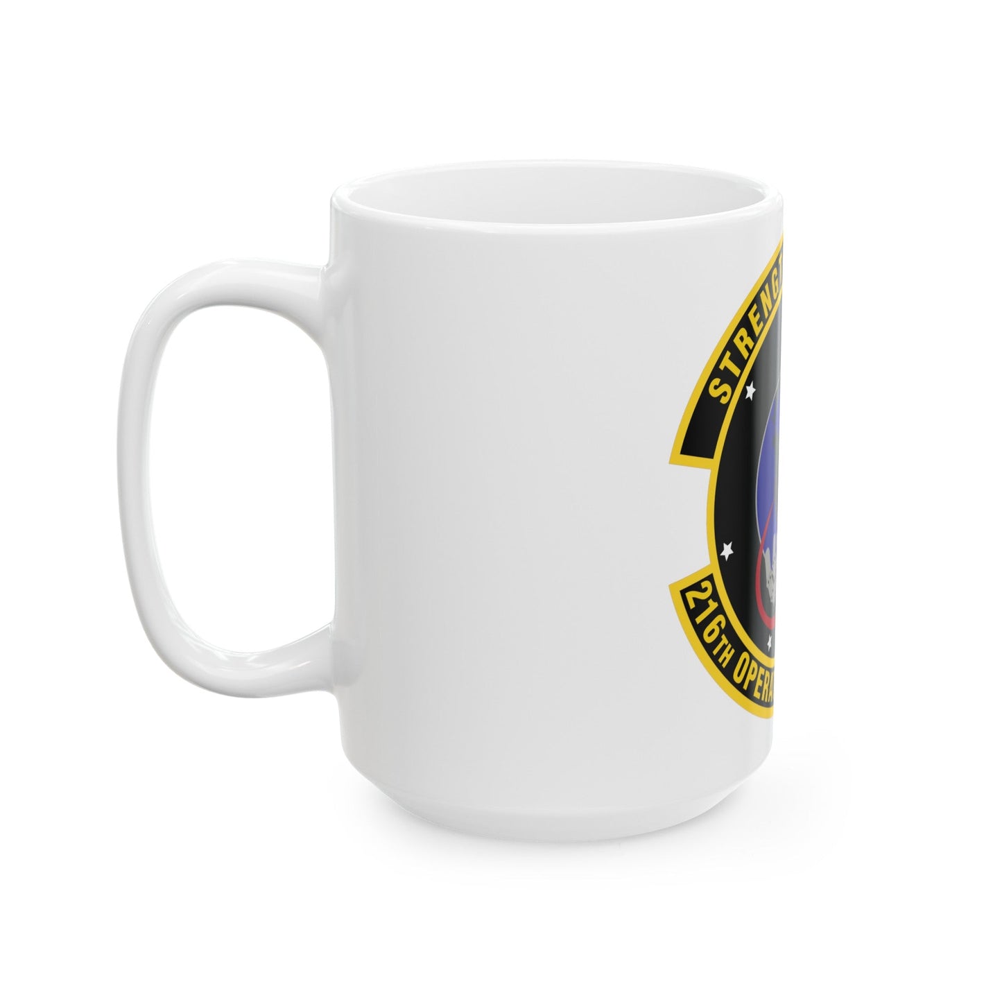 216th Operations Support Squadron (U.S. Air Force) White Coffee Mug-The Sticker Space