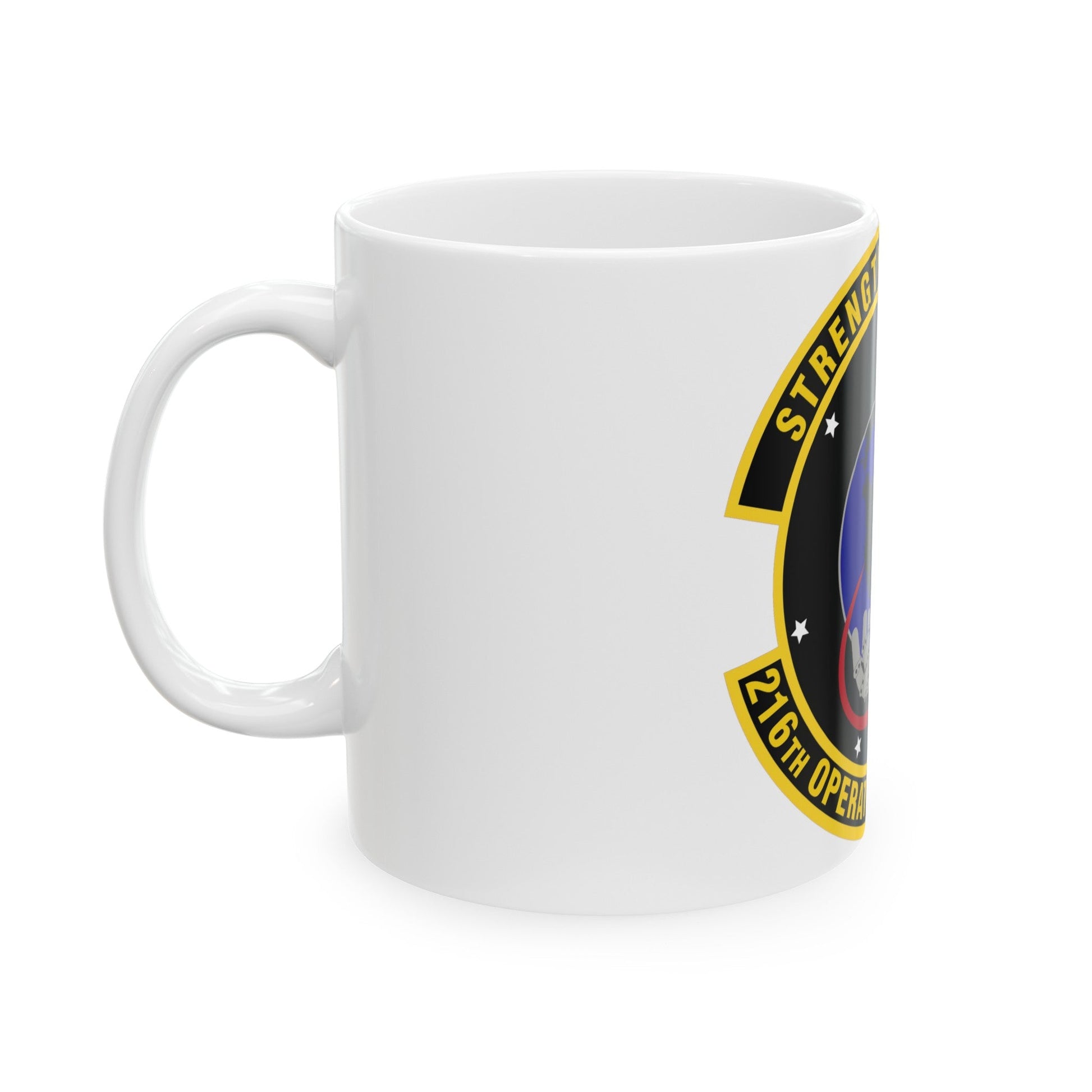 216th Operations Support Squadron (U.S. Air Force) White Coffee Mug-The Sticker Space