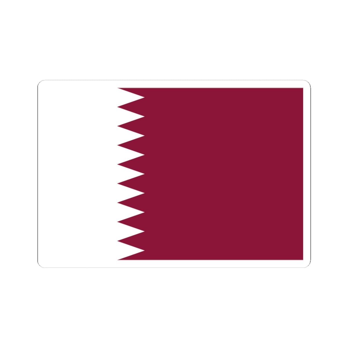 Flag of Qatar 3-2 (Qatar) STICKER Vinyl Kiss-Cut Decal