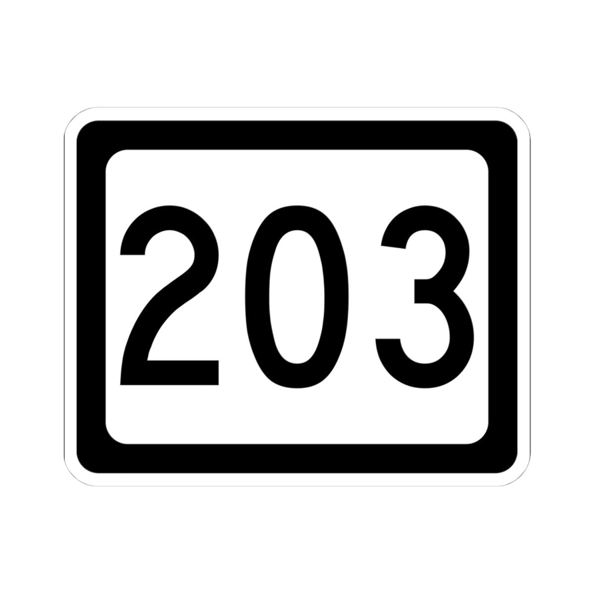 WV-203 (Virginia) (Road Sign) STICKER Vinyl Kiss-Cut Decal