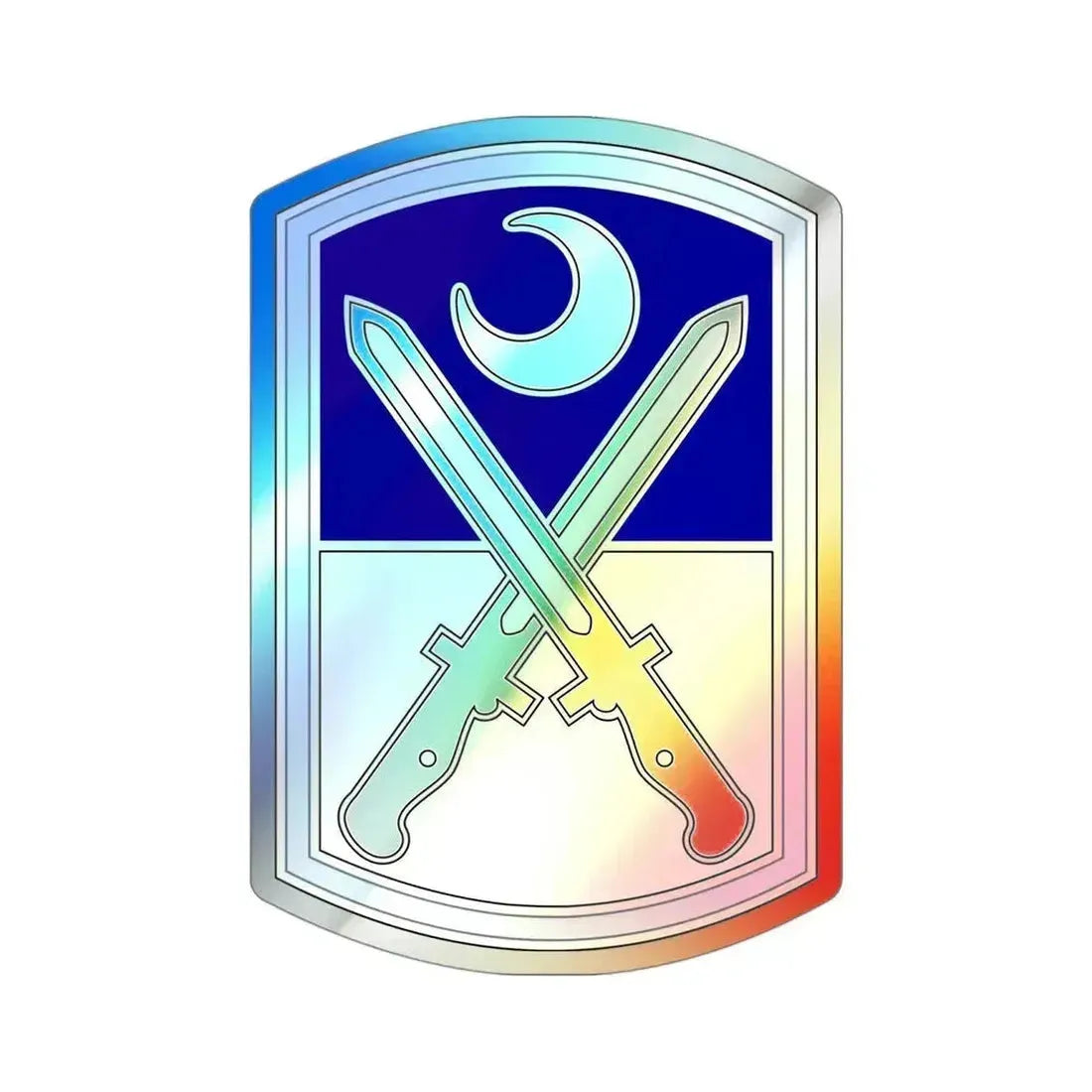 218 Maneuver Enhancement Brigade 3 (U.S. Army) Holographic STICKER Die-Cut Vinyl Decal 4 Inch Holographic - The Sticker Space