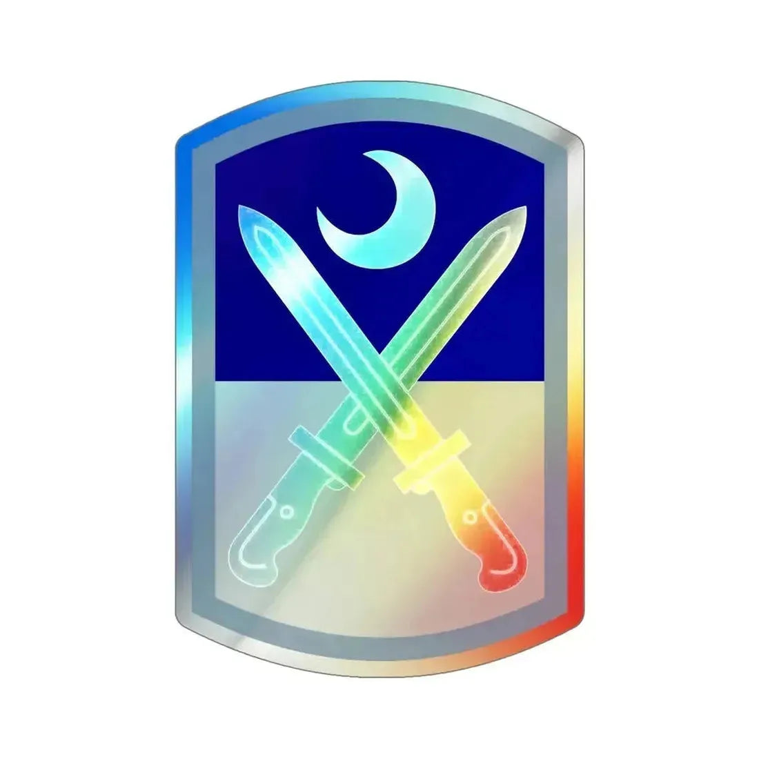 218 Maneuver Enhancement Brigade (U.S. Army) Holographic STICKER Die-Cut Vinyl Decal 6 Inch Holographic - The Sticker Space