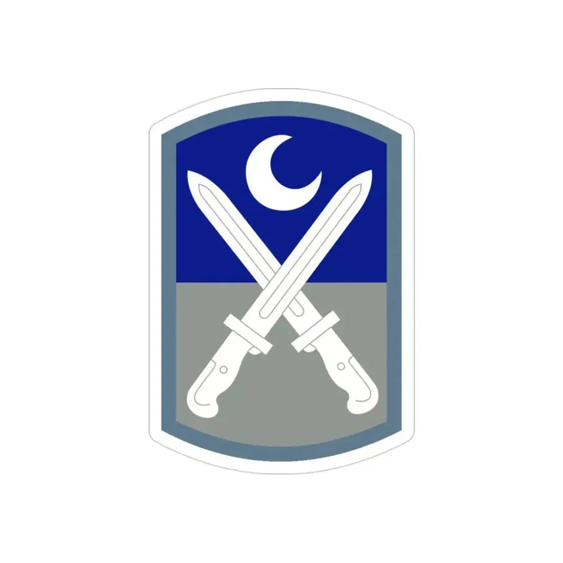 218 Maneuver Enhancement Brigade (U.S. Army) REVERSE PRINT Transparent Die-Cut STICKER 3 Inch Die-Cut Transparent - The Sticker Space