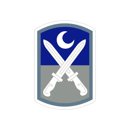 218 Maneuver Enhancement Brigade (U.S. Army) REVERSE PRINT Transparent Die-Cut STICKER 4 Inch Die-Cut Transparent - The Sticker Space