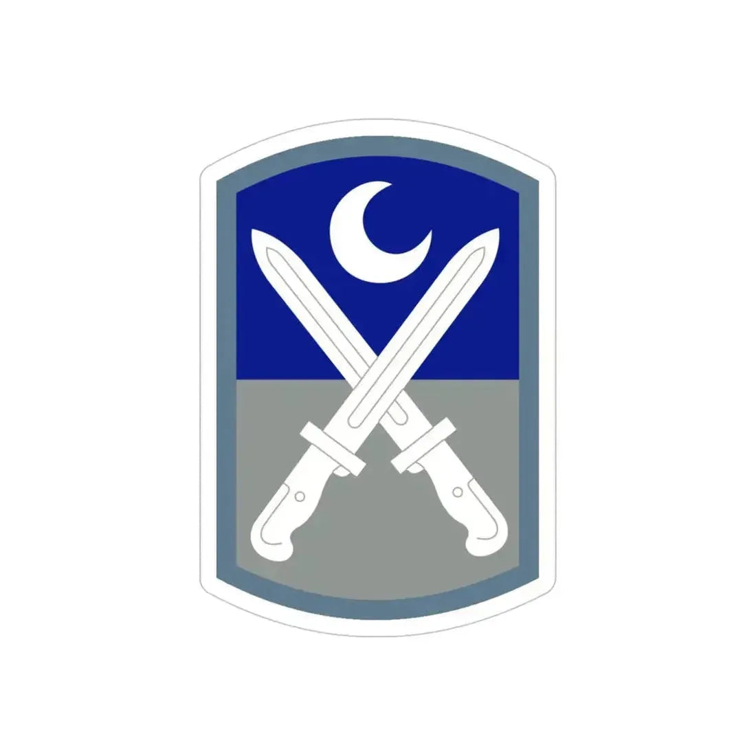 218 Maneuver Enhancement Brigade (U.S. Army) REVERSE PRINT Transparent Die-Cut STICKER 5 Inch Die-Cut Transparent - The Sticker Space