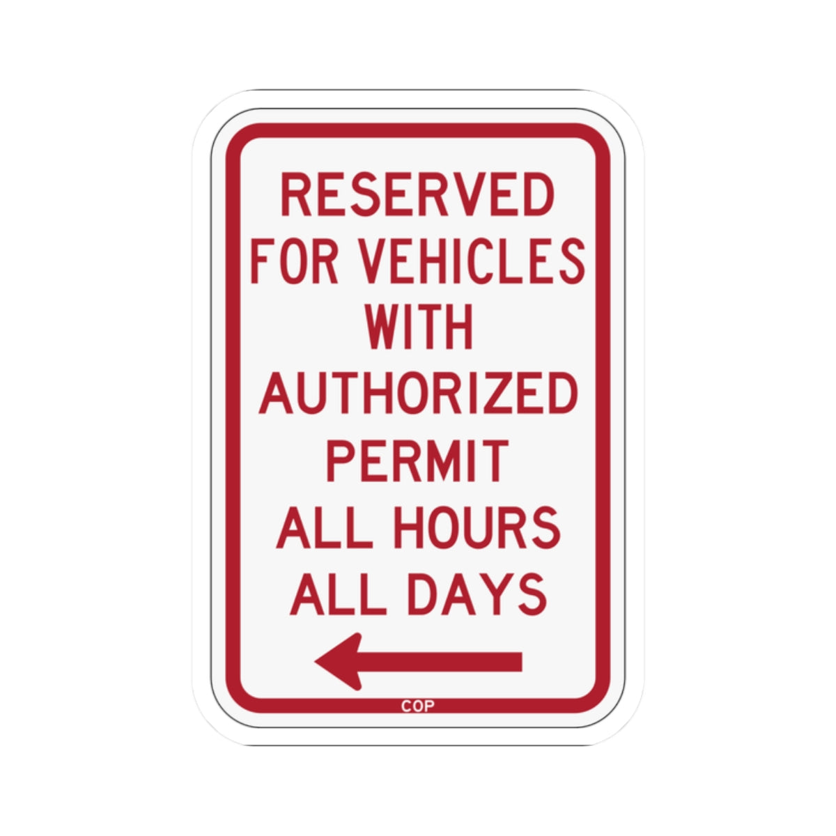 PBOT Road sign P4457L (Oregon) (Road Sign) STICKER Vinyl Kiss-Cut Decal
