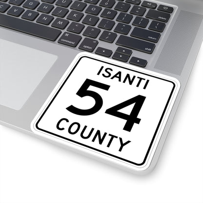 Isanti County 54 MN (Minnesota) (Road Sign) STICKER Vinyl Kiss-Cut Decal
