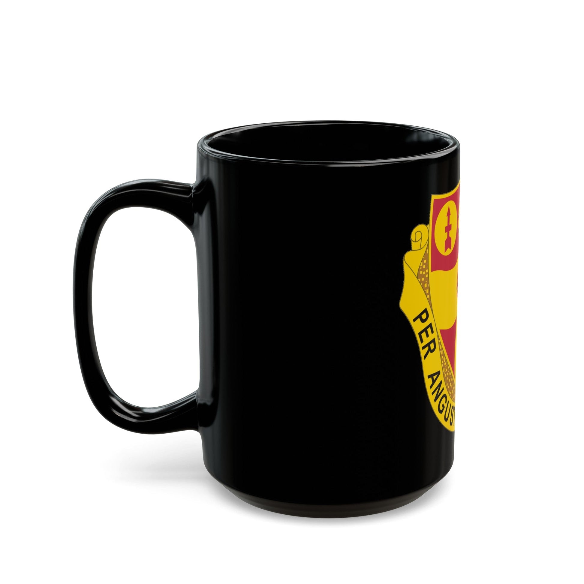 218th Field Artillery Regiment (U.S. Army) Black Coffee Mug-The Sticker Space