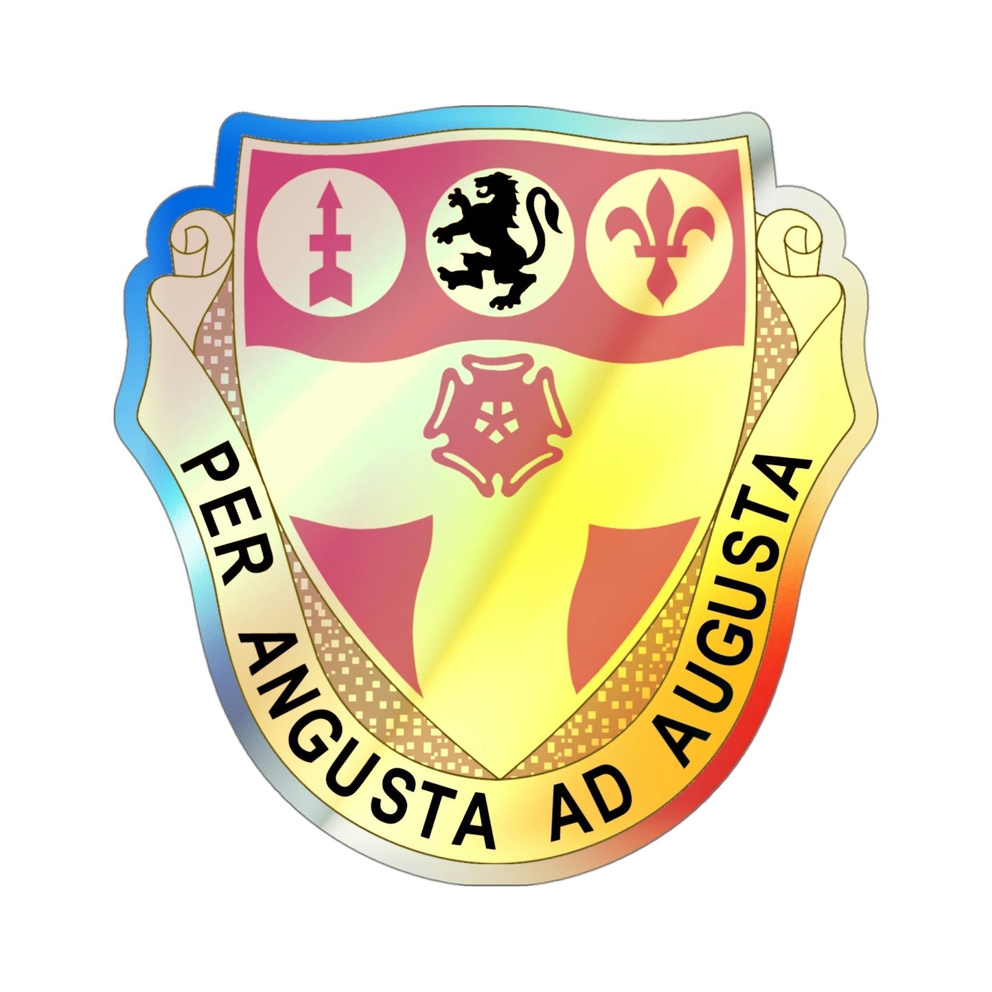 218th Field Artillery Regiment (U.S. Army) Holographic STICKER Die-Cut Vinyl Decal-4 Inch-The Sticker Space