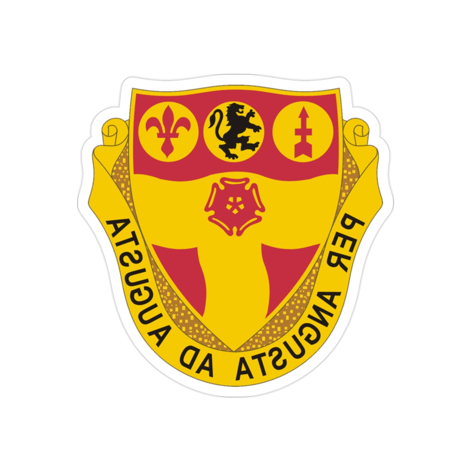 218th Field Artillery Regiment (U.S. Army) REVERSE PRINT Transparent STICKER-2" × 2"-The Sticker Space