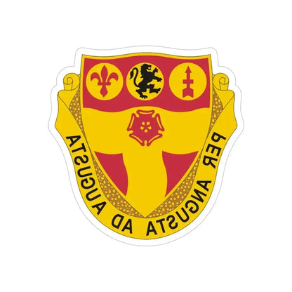 218th Field Artillery Regiment (U.S. Army) REVERSE PRINT Transparent Die-Cut STICKER 4 Inch Die-Cut Transparent - The Sticker Space