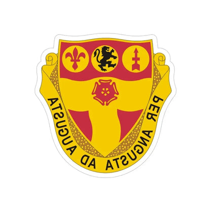 218th Field Artillery Regiment (U.S. Army) REVERSE PRINT Transparent Die-Cut STICKER - The Sticker Space