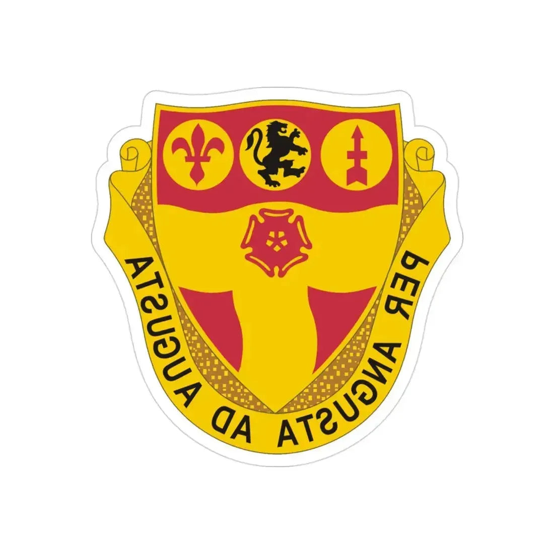 218th Field Artillery Regiment (U.S. Army) REVERSE PRINT Transparent Die-Cut STICKER - The Sticker Space