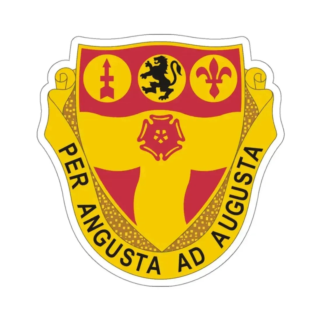 218th Field Artillery Regiment (U.S. Army) STICKER Vinyl Kiss-Cut Decal 4 Inch White - The Sticker Space