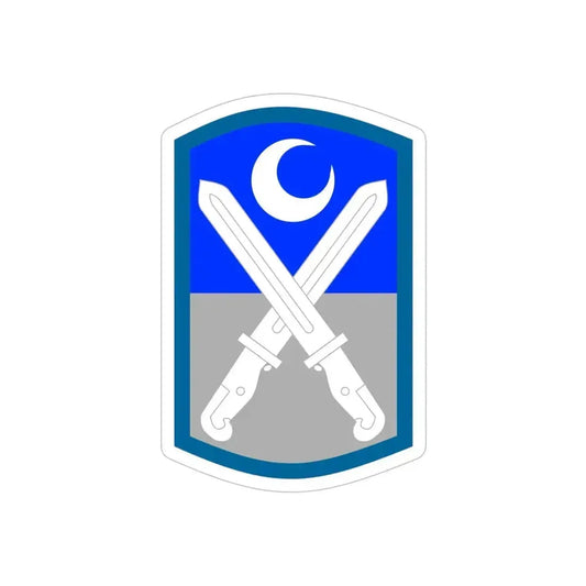 218th Infantry Brigade SSI (U.S. Army) REVERSE PRINT Transparent Die-Cut STICKER 6 Inch Die-Cut Transparent - The Sticker Space