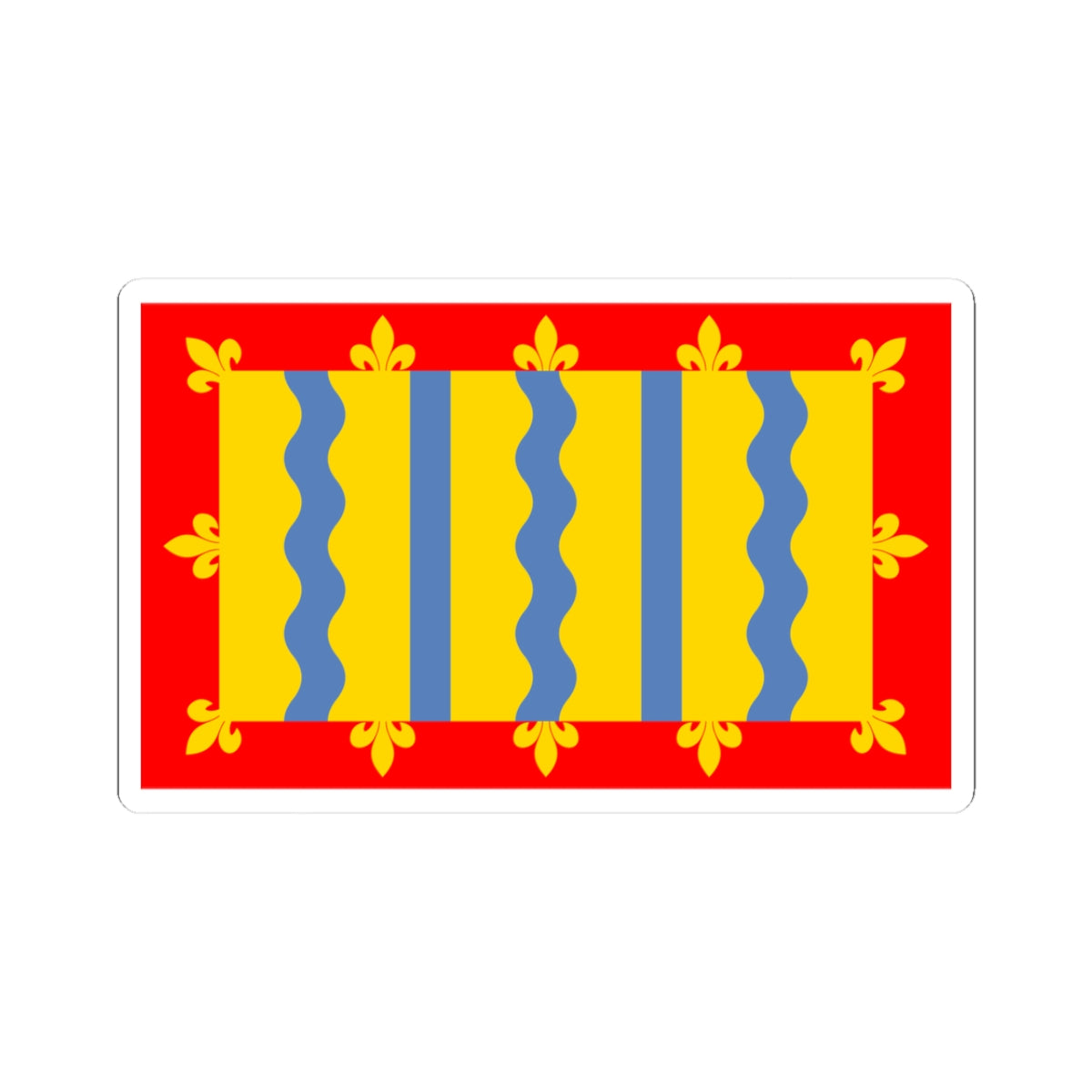 Flag of Cambridgeshire (England) STICKER Vinyl Kiss-Cut Decal