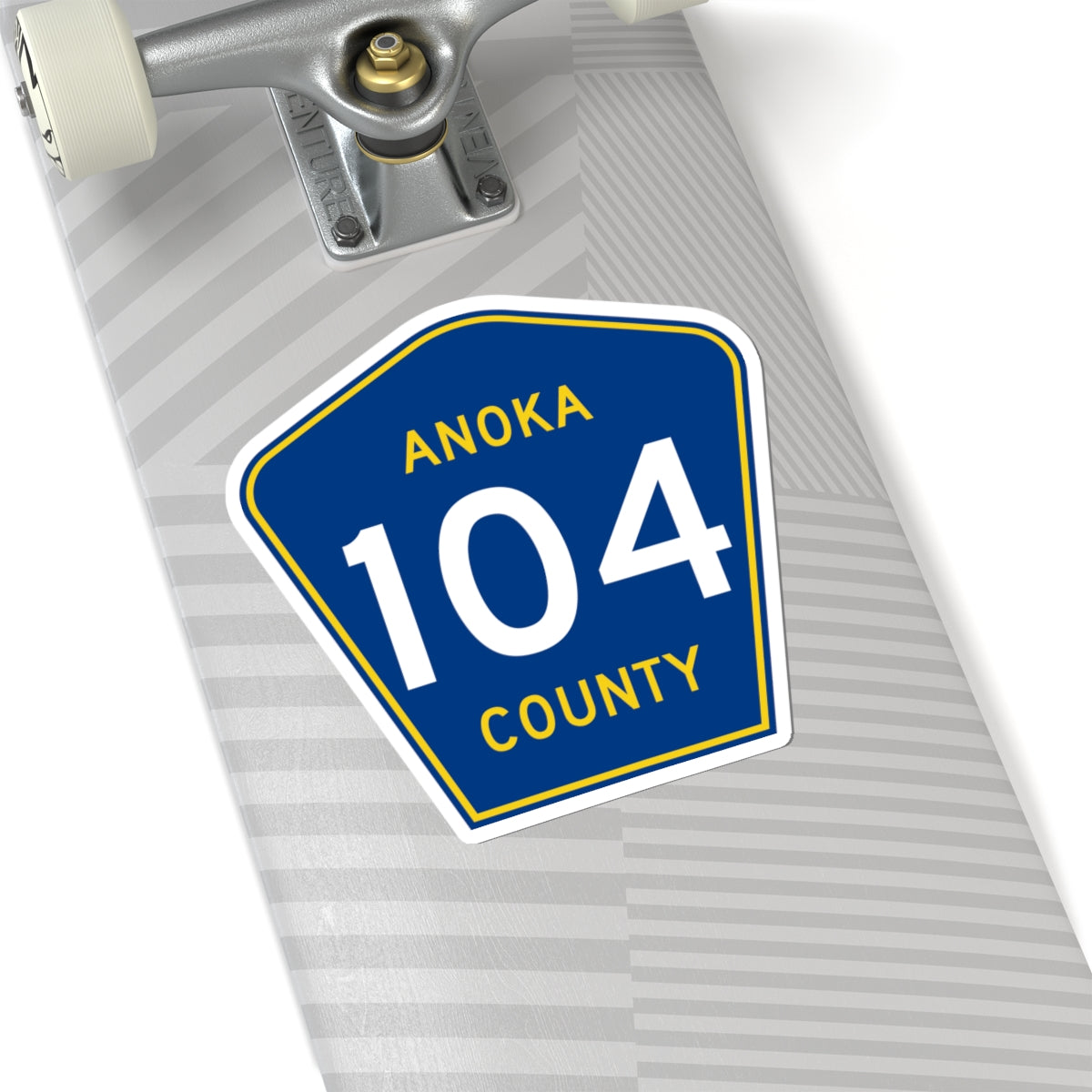 Anoka County 104 (Minnesota) (Road Sign) STICKER Vinyl Kiss-Cut Decal