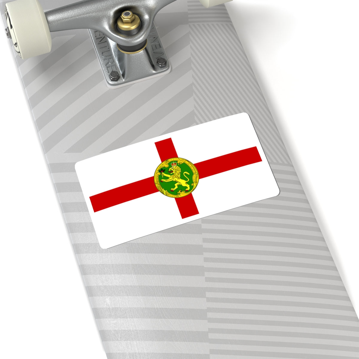 Flag of Alderney (United Kingdom) STICKER Vinyl Kiss-Cut Decal