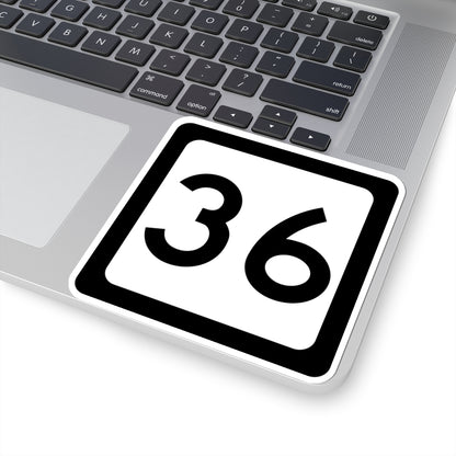 WV-36 (Virginia) (Road Sign) STICKER Vinyl Kiss-Cut Decal