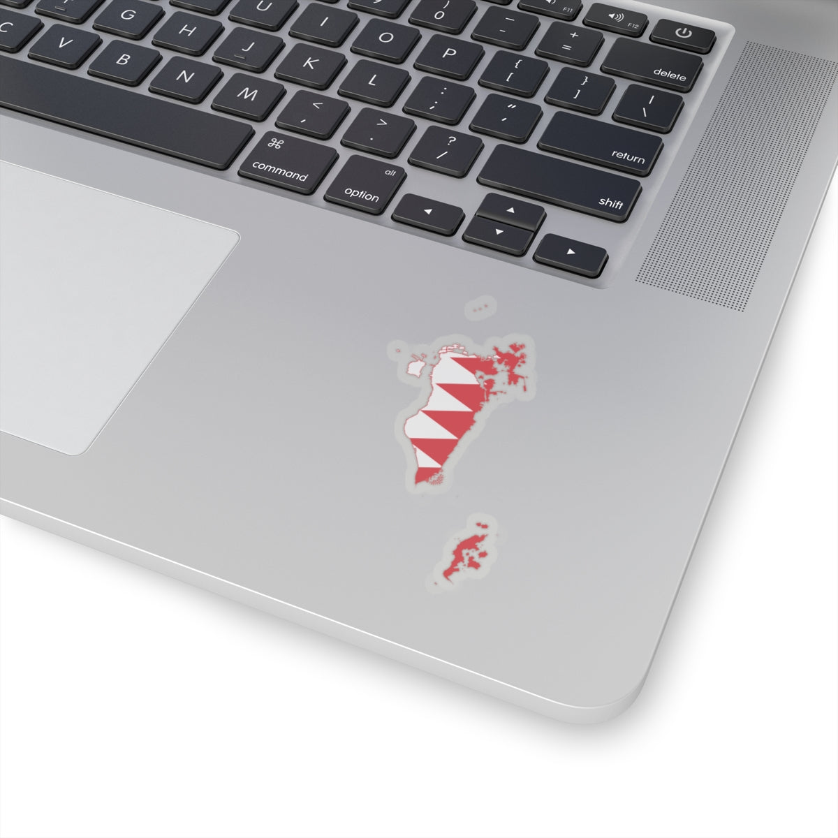 Flag-map of Bahrain2 (Bahrain) STICKER Vinyl Kiss-Cut Decal