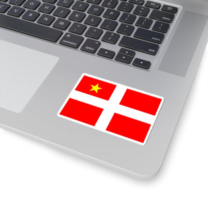 Flag of Chambery (France) STICKER Vinyl Kiss-Cut Decal