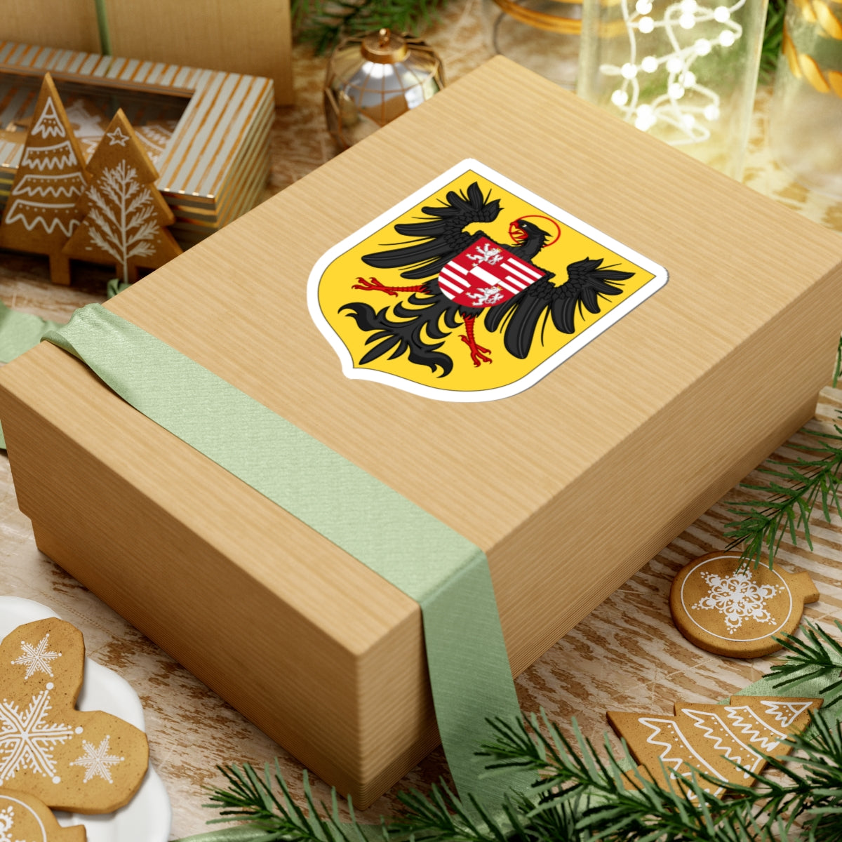 Arms of Rudolf II as King of the Romans (Spain) (Coat of Arms) STICKER Vinyl Kiss-Cut Decal