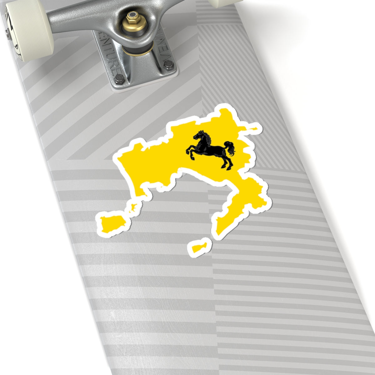 Flag map of the Province of Naples (Italy) STICKER Vinyl Kiss-Cut Decal