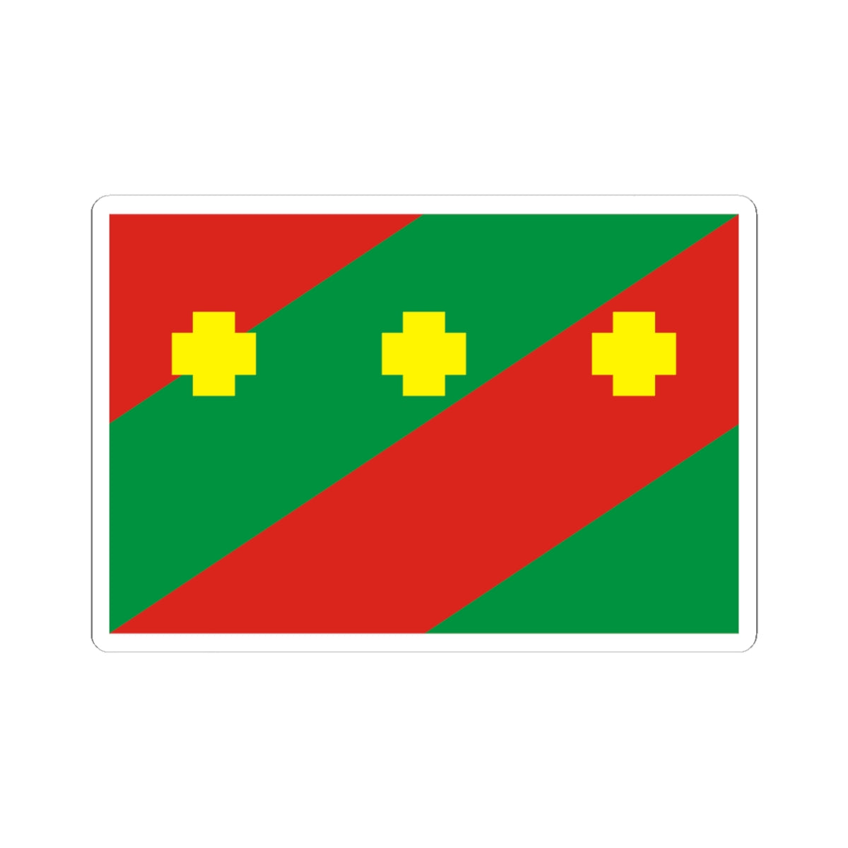 Flag of Troitcky rayon Chelyabinsk oblast (Russia) STICKER Vinyl Kiss-Cut Decal