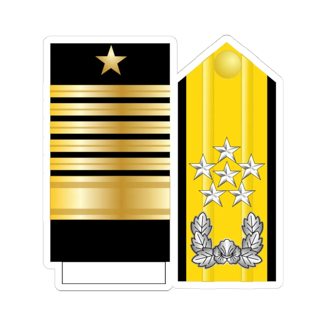 21.SKN SADM (Korea) (Military Rank) STICKER Vinyl Kiss-Cut Decal 4 Inch White - The Sticker Space