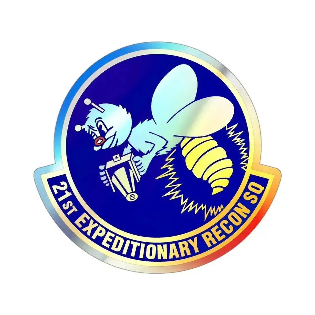 21st Expeditionary Reconnaissance Squadron (U.S. Air Force) Holographic STICKER Die-Cut Vinyl Decal 3 Inch Holographic - The Sticker Space