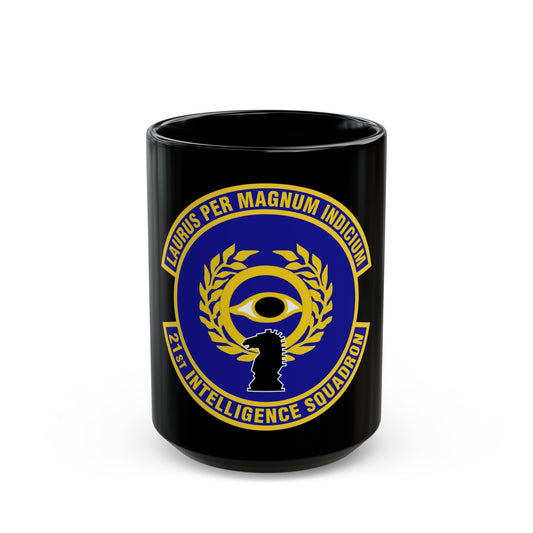 21st Intelligence Squadron (U.S. Air Force) Black Coffee Mug-15oz-The Sticker Space