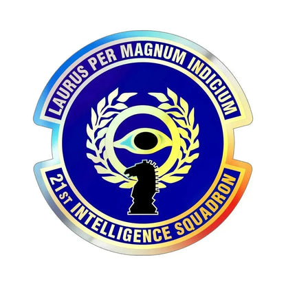 21st Intelligence Squadron (U.S. Air Force) Holographic STICKER Die-Cut Vinyl Decal 6 Inch Holographic - The Sticker Space