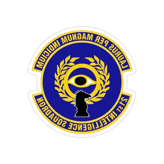 21st Intelligence Squadron (U.S. Air Force) REVERSE PRINT Transparent Die-Cut STICKER 6 Inch Die-Cut Transparent - The Sticker Space