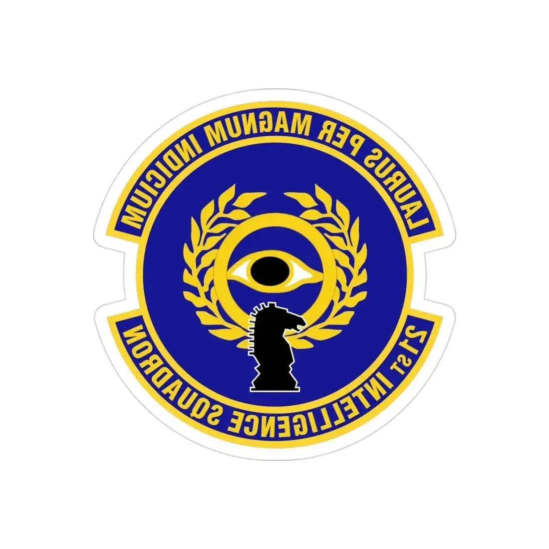 21st Intelligence Squadron (U.S. Air Force) REVERSE PRINT Transparent Die-Cut STICKER - The Sticker Space