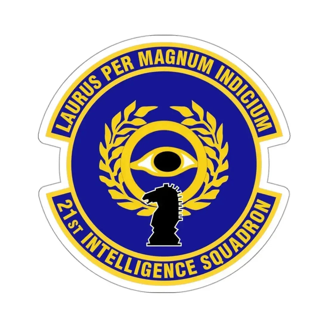 21st Intelligence Squadron (U.S. Air Force) STICKER Vinyl Kiss-Cut Decal 3 Inch White - The Sticker Space
