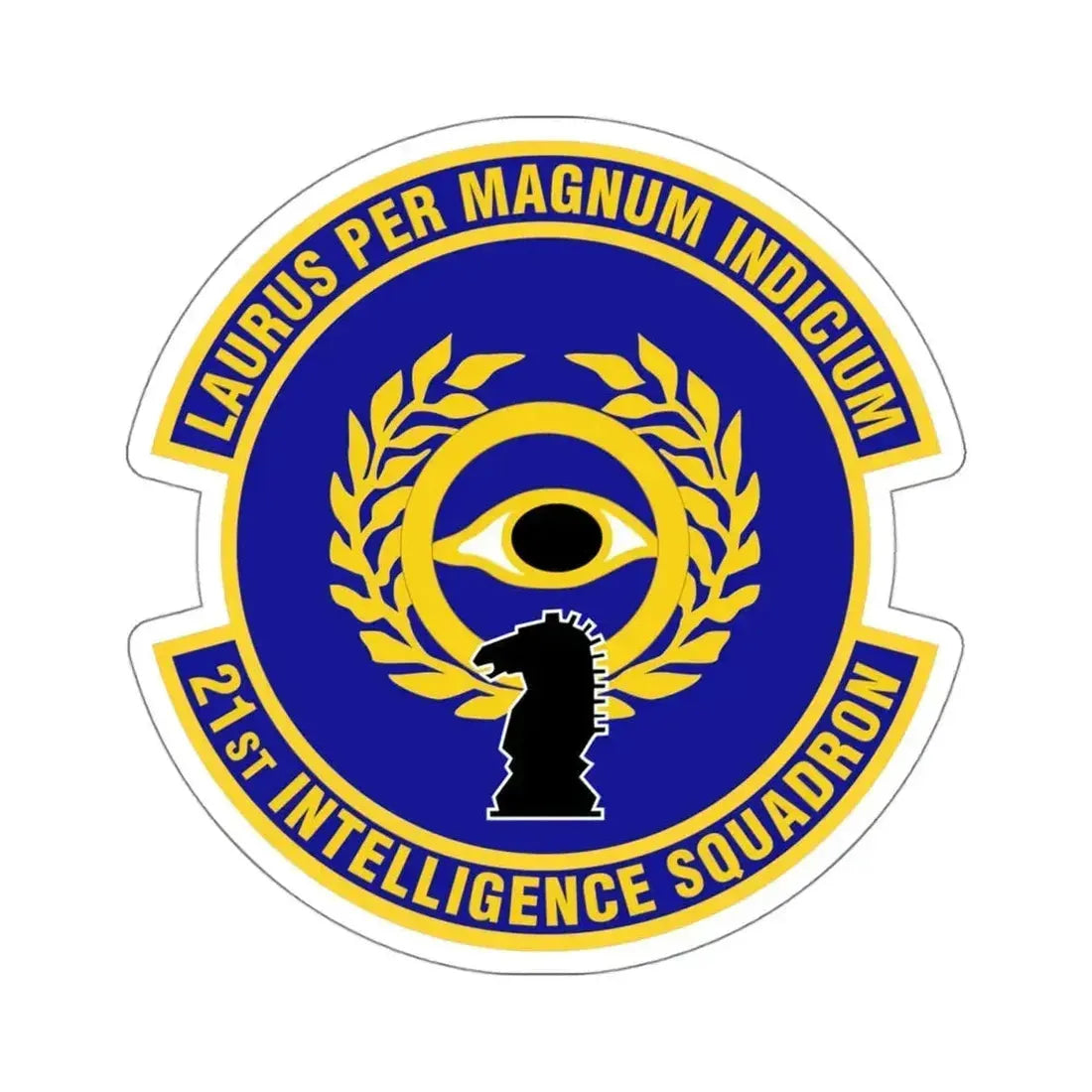21st Intelligence Squadron (U.S. Air Force) STICKER Vinyl Kiss-Cut Decal 4 Inch White - The Sticker Space