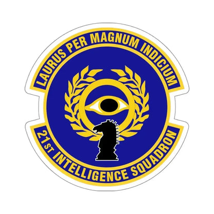 21st Intelligence Squadron (U.S. Air Force) STICKER Vinyl Kiss-Cut Decal 4 Inch White - The Sticker Space