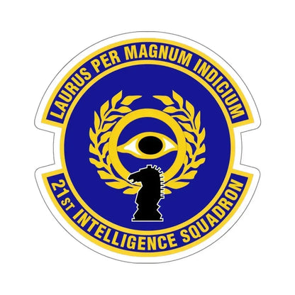 21st Intelligence Squadron (U.S. Air Force) STICKER Vinyl Kiss-Cut Decal 6 Inch White - The Sticker Space
