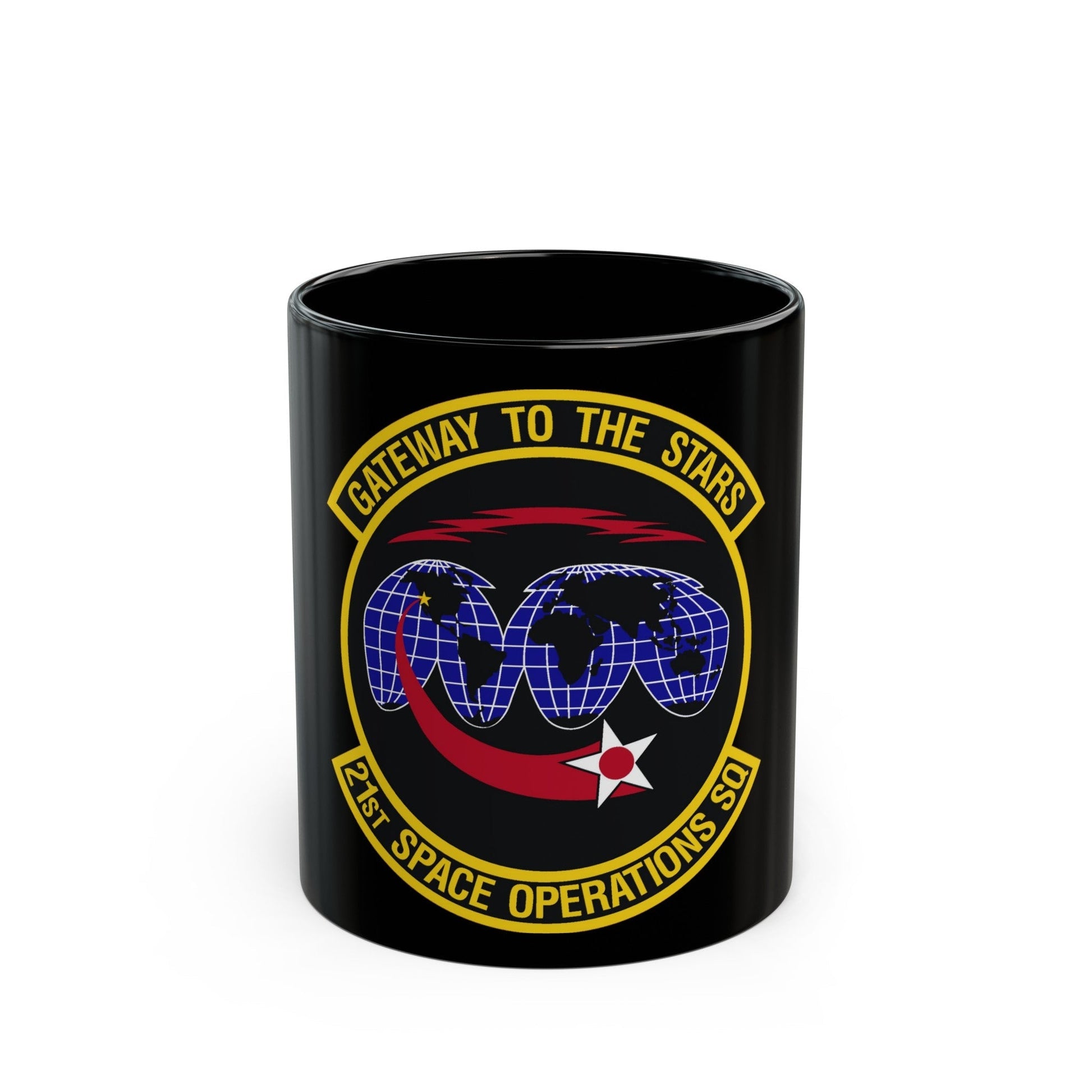 21st Space Operations Squadron (U.S. Air Force) Black Coffee Mug-11oz-The Sticker Space