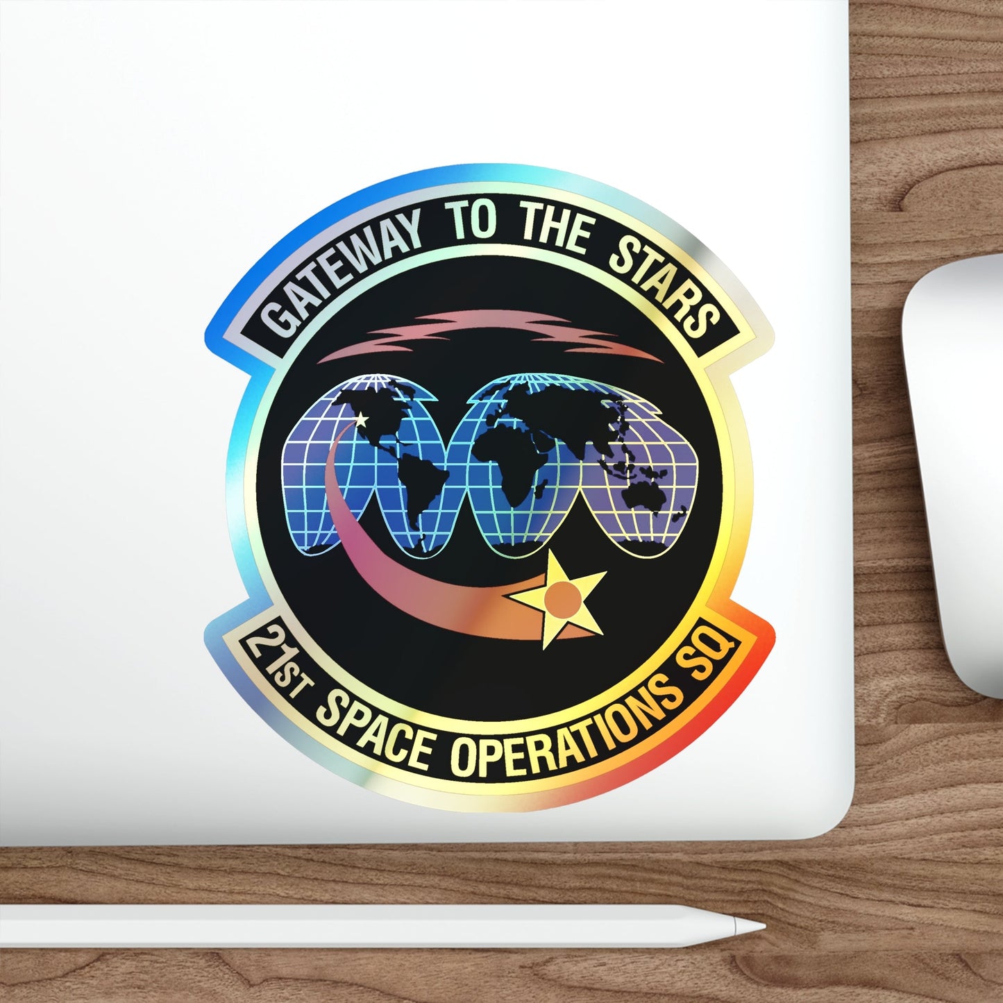 21st Space Operations Squadron (U.S. Air Force) Holographic STICKER Die-Cut Vinyl Decal-The Sticker Space