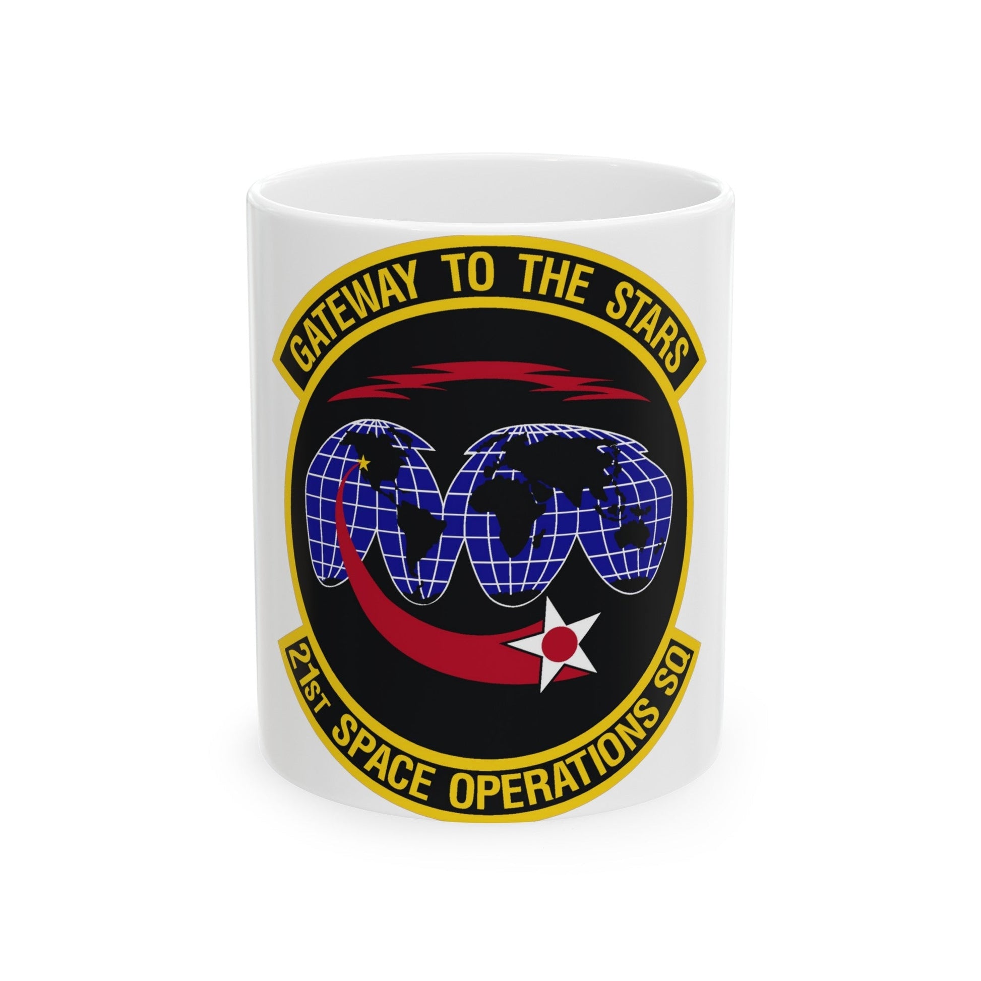 21st Space Operations Squadron (U.S. Air Force) White Coffee Mug-11oz-The Sticker Space