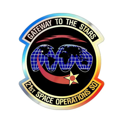 21st Space Operations Squadron (U.S. Air Force) Holographic STICKER Die-Cut Vinyl Decal 2 Inch Holographic - The Sticker Space