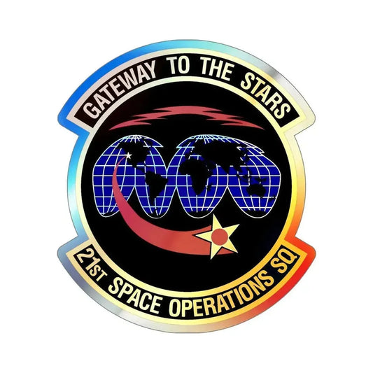 21st Space Operations Squadron (U.S. Air Force) Holographic STICKER Die-Cut Vinyl Decal 6 Inch Holographic - The Sticker Space