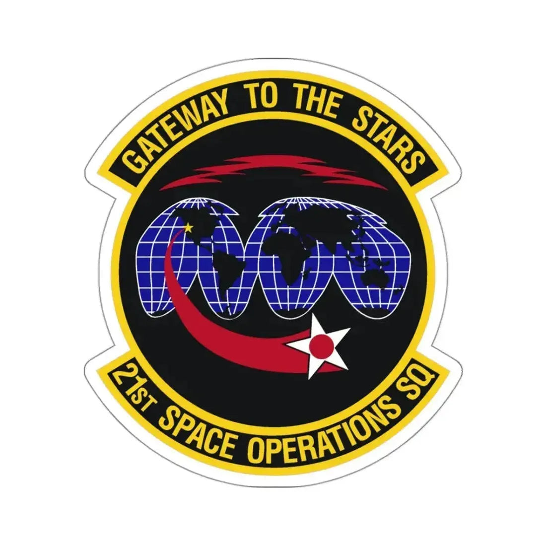 21st Space Operations Squadron (U.S. Air Force) STICKER Vinyl Kiss-Cut Decal 3 Inch White - The Sticker Space