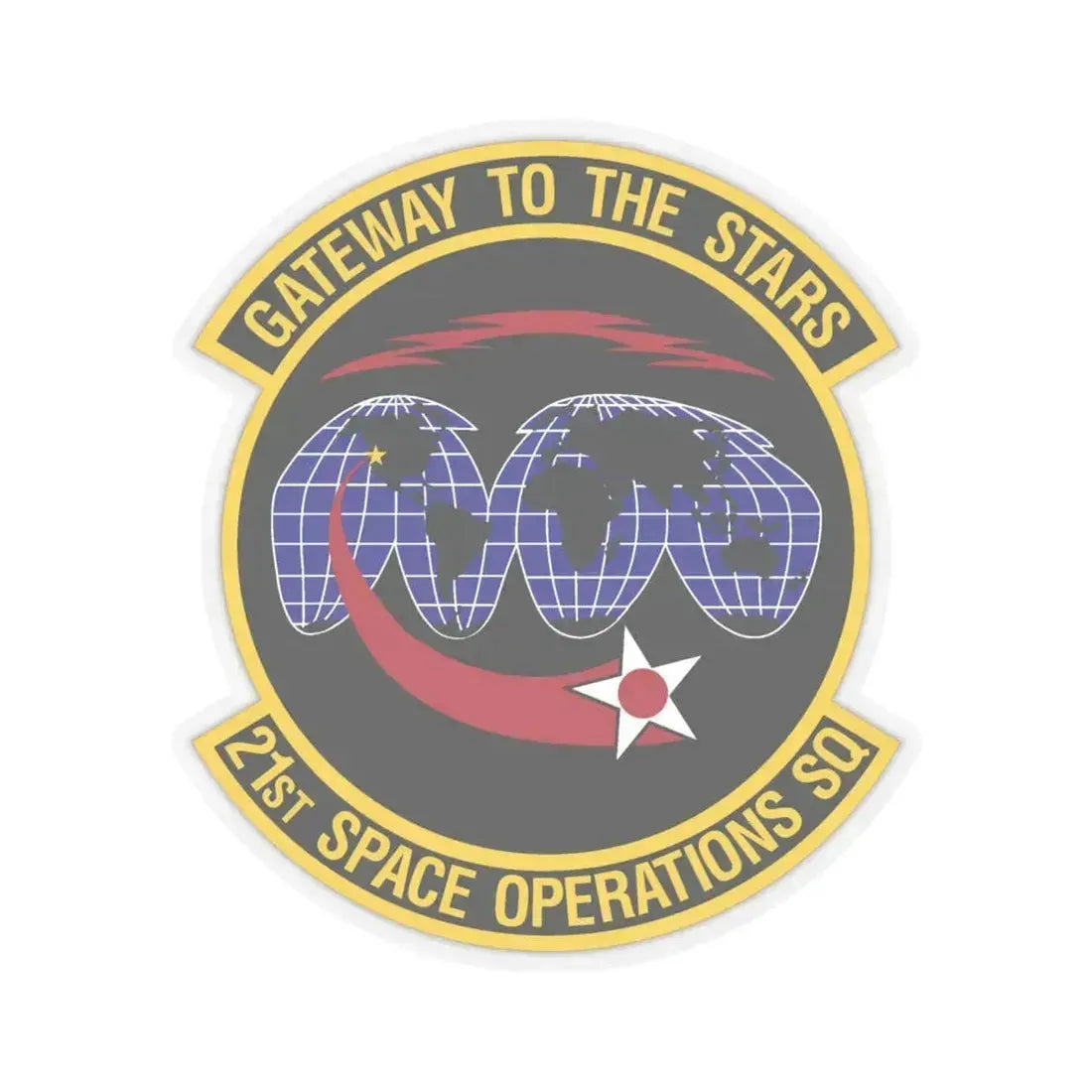 21st Space Operations Squadron (U.S. Air Force) STICKER Vinyl Kiss-Cut Decal 6 Inch Transparent - The Sticker Space