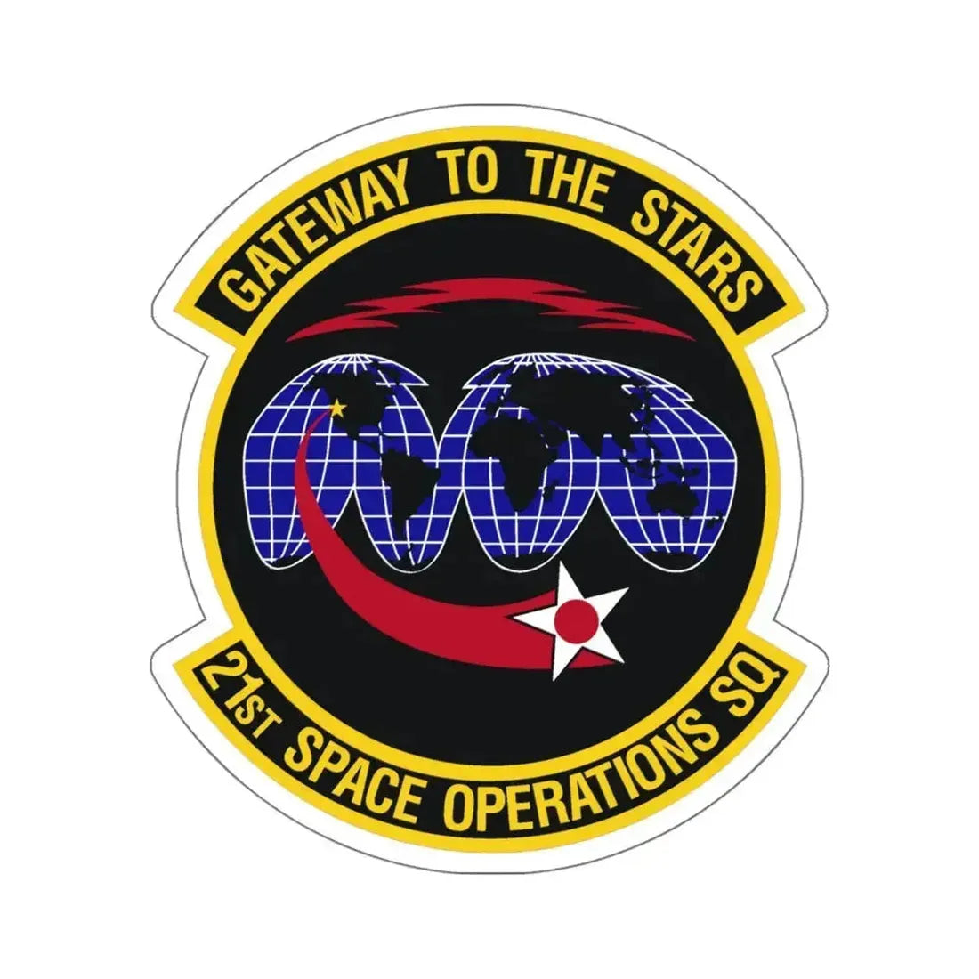 21st Space Operations Squadron (U.S. Air Force) STICKER Vinyl Kiss-Cut Decal 6 Inch White - The Sticker Space