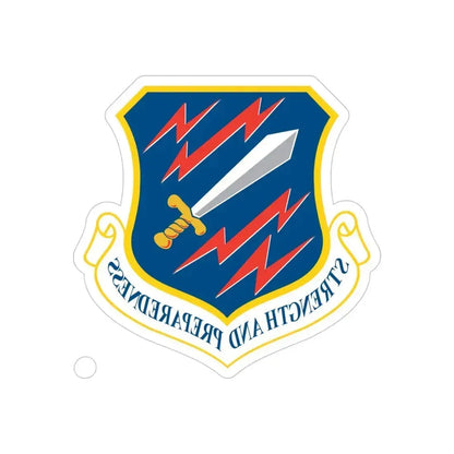 21st Space Wing (U.S. Air Force) REVERSE PRINT Transparent Die-Cut STICKER 4 Inch Die-Cut Transparent - The Sticker Space